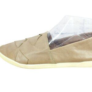 Frye Shoes 8.5 M Liz Woven Slip On Flats Casual 3470928 Brown Leather